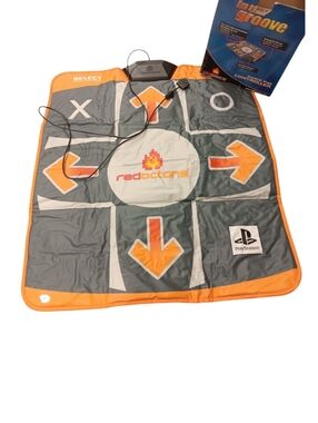 RedOctane DDR Dance Pad Controller Gray & Orange PlayStation 2 Dance Mat in Box